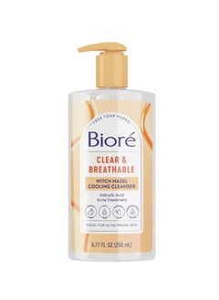 Biore Biore Clear & Breathable Cooling Cleanser with Witch Hazel, Acne Treatment for Face, Face Scrub for Oily Skin, Salicylic Acid Cleanser, 6.77 Oz  - Image 1