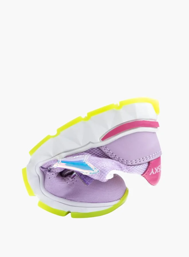 Pablosky Girls' Star Applique Sneakers With Hook And Loop Closure