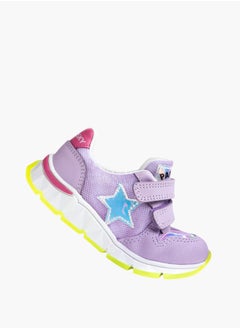Pablosky Girls' Star Applique Sneakers With Hook And Loop Closure  - Image 3