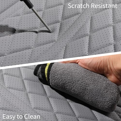 DuDuWang Car Seat Covers Custom Fit for Toyota Tacoma 2016-2023 Breathable Waterproof Faux Leather Protective Seat Cover with Pickup Truck (Black & Grey, Front Seat) - Image 5