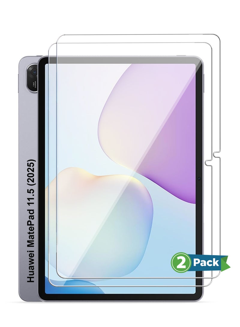 REWO Huawei MatePad 11.5 (2025) Screen Protector 2-Pack,HD Clarity Tempered Glass Screen Protector Film Scratch Resistant Bubble Free, High Transparency, Delicate Touch Screen Protector For Huawei MatePad 11.5 (2025) - Image 1