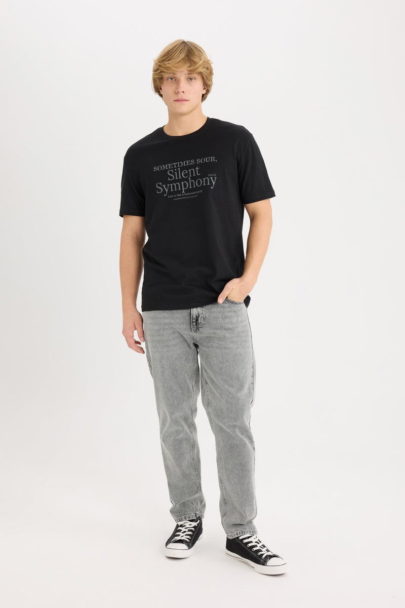 DeFacto Black Man Regular Fit Crew Neck T Casual - Image 5
