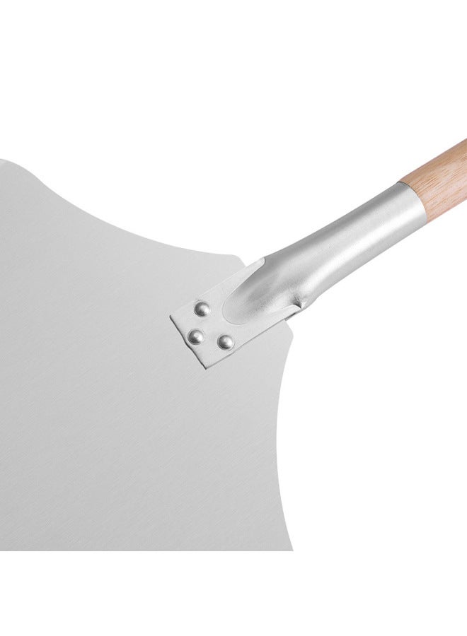 73Hours Factory In Stock Pizza Shovel Aluminum Shovel Cake Shovel Removable Wooden Handle Leak Hole 12/14/16 Inch Baking Transfer Pizza Shovel-Specifications:(leak Hole) Small Size 12inch (style 2) Two Sections (total Length 133cm) Twistable Handle (square) Aluminum Pizza Shovel + Pure Kraft Paper Box - Image 3