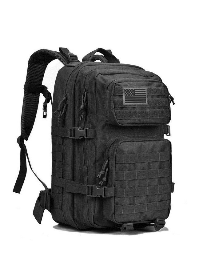 REEBOW GEAR حقيبة ظهر عسكرية تكتيكية كبيرة من REEBOW GEAR - حقيبة هجوم لمدة 3 أيام - حقيبة مولي للخروج - حقائب ظهر للتخييم والمشي والصيد - سوداء، 40 لتر - Image 1