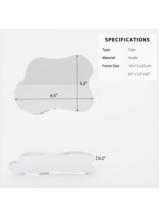 Leadiy Acrylic Coaster Decorative Plates, Irregular Bar Drink Coaster, Clear Cloud Shape Coffee Cup Coaster, Perfect for Tabletop Protection and Accessories Display.(Clear) - Image 4