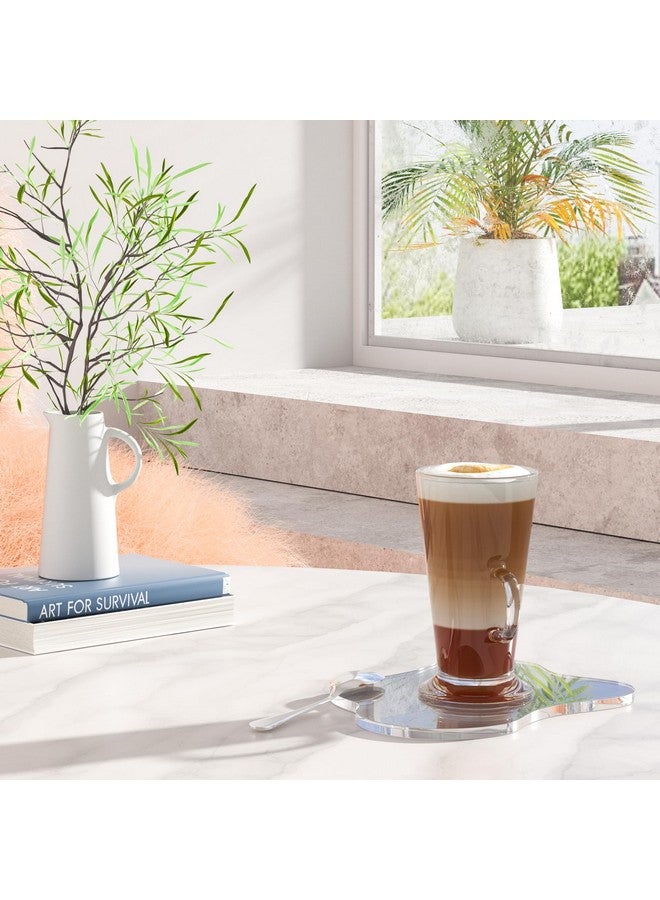Leadiy Acrylic Coaster Decorative Plates, Irregular Bar Drink Coaster, Clear Cloud Shape Coffee Cup Coaster, Perfect for Tabletop Protection and Accessories Display.(Clear) - Image 2