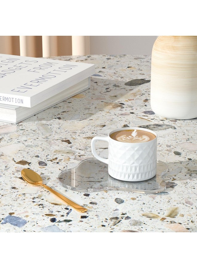 Leadiy Acrylic Coaster Decorative Plates, Irregular Bar Drink Coaster, Clear Cloud Shape Coffee Cup Coaster, Perfect for Tabletop Protection and Accessories Display.(Clear) - Image 5
