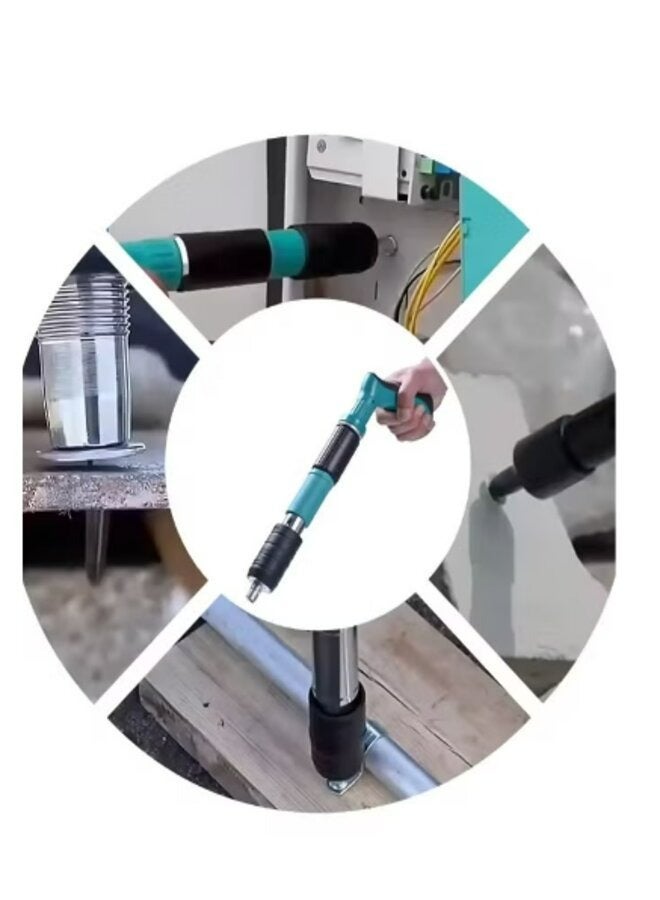 Concrete Nail Gun Kits with 50pcs Nails, 5 Speed Adjustable Manual Steel Nail Gun Tool, Wall Fastening Power Tool, Portable Nail Shooting Machine, Wall Anchor Wire Slotting Device Multicolour Box - Image 2