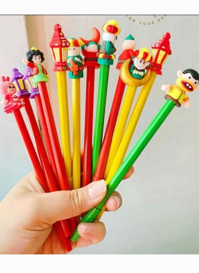 Generic Set of 12 Ramadan pens gifts different shapes of blu ink 