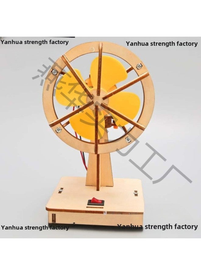 Science And Technology Small Production Electric Shaking Head Fan Primary School Students Handmade Educational Supplies Scientific Experiment Stem Teaching Aids Diy-Colour:⭐Send Ppt Video Tutorial  - Image 3