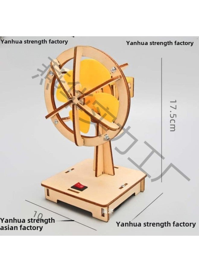 Science And Technology Small Production Electric Shaking Head Fan Primary School Students Handmade Educational Supplies Scientific Experiment Stem Teaching Aids Diy-Colour:⭐Send Ppt Video Tutorial  - Image 4