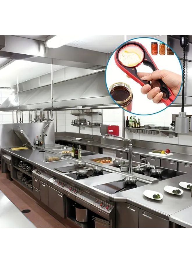 فتاحة زجاجات محمولة 4 في 1 باللون الأخضر مع صندوق هدايا وأداة غير قابلة للانزلاق لفتح العلب - Image 5