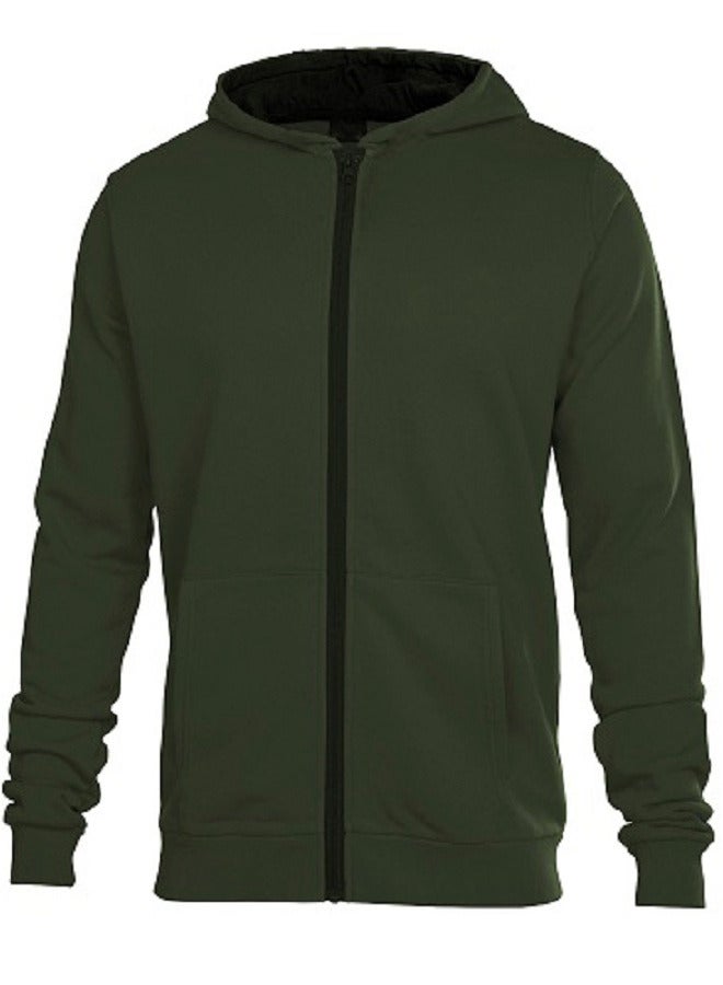 general Long Sleeve Casual Solid Basic Hoodie Sweatshirt - Image 1