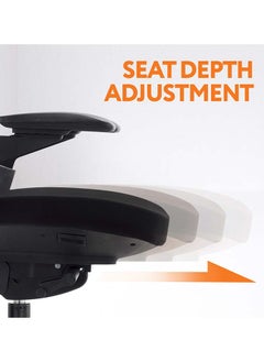SkyLand Premium Office Chair - Ergonomic Dynamic Backrest, Synchro Reclining, High-Back, Lumbar Support, Breathable Mesh - Adjustable Headrest, Seat Depth, Soft 4D Armrests - Aluminum Frame  - Image 5