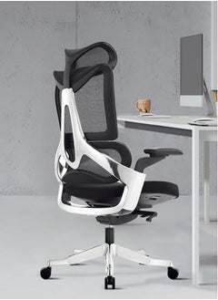 SkyLand Premium Office Chair - Ergonomic Dynamic Backrest, Synchro Reclining, High-Back, Lumbar Support, Breathable Mesh - Adjustable Headrest, Seat Depth, Soft 4D Armrests - Aluminum Frame  - Image 1