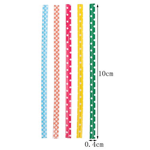 Pengxiaomei 500 Pcs 4 Inch Bag Twist Ties, Colorful Metallic Bread Ties Wire for Easter Candy Cake Cookies Chocolate Snack Gift Bags Decoration - Image 2