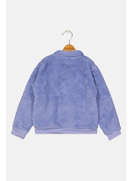 Ideology  Kids Girl Sherpa Fleece Pullover, Purple  - Image 2