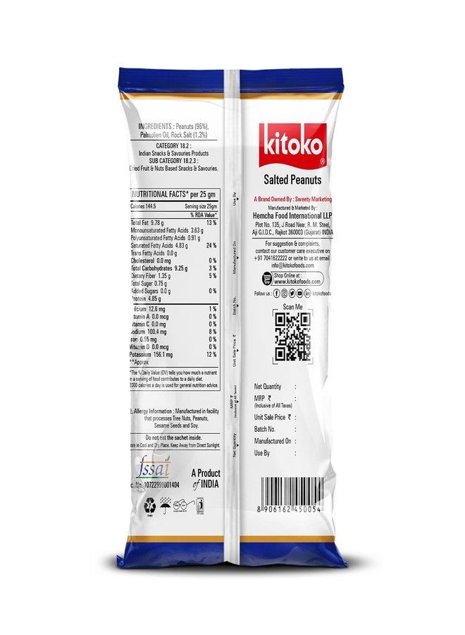 KITOKO FOODS Roasted Salted Peanuts (800gm), Healthy Khari Sing Without Skin, Organic & Gluten-Free Namkeen Snacks Mungfali Singdana, Rich In Fibre & Protein Fresh Groundnuts (200gm Pack of 4) - Image 4
