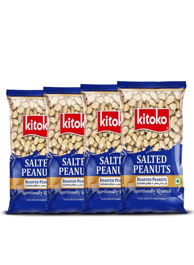 KITOKO FOODS Roasted Salted Peanuts (800gm), Healthy Khari Sing Without Skin, Organic & Gluten-Free Namkeen Snacks Mungfali Singdana, Rich In Fibre & Protein Fresh Groundnuts (200gm Pack of 4) - Image 1