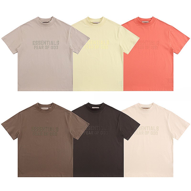 2024 SS FOG ESSENTIALS Velvet Tee Casual Unisex Wood color