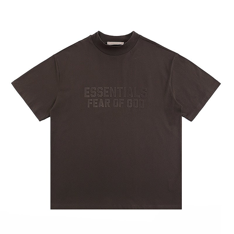2024 SS FOG ESSENTIALS Velvet Tee Casual Unisex Wood color