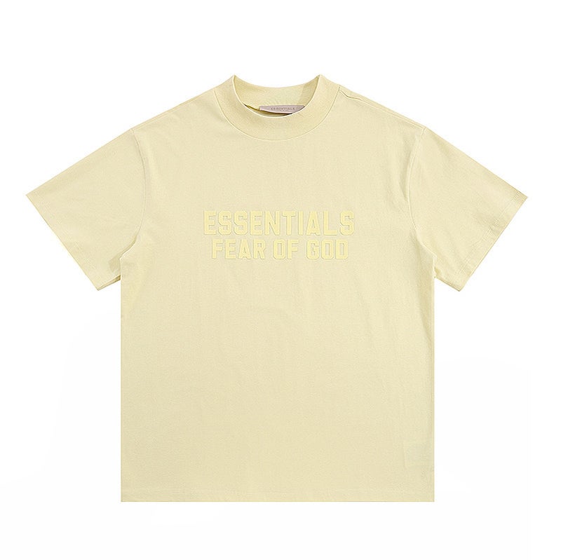 2024 SS FOG ESSENTIALS Velvet Tee Casual Unisex Wood color