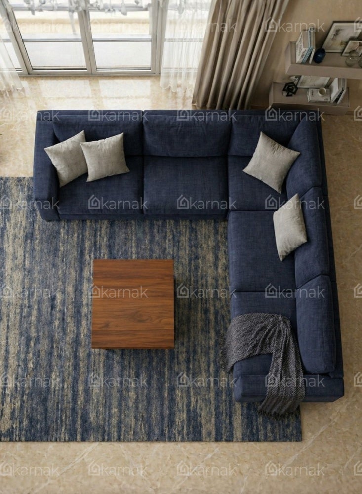 Karnak Modern Haven Coffee Table | Concrete Coffee Table | MDF Compact Sturdy Table | Square Coffee Tables for  Home Office & Living Room Furniture - Image 4