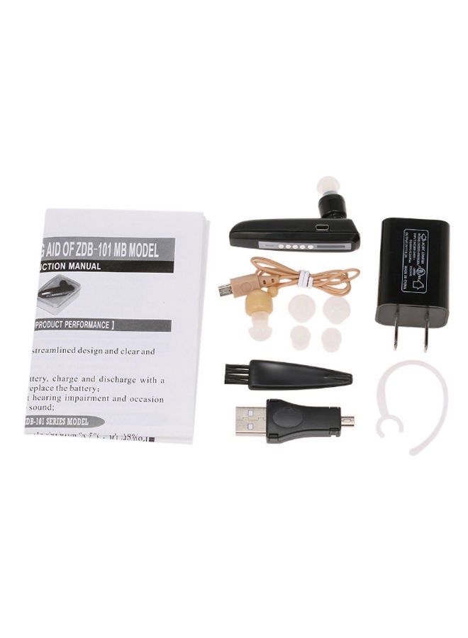 طقم سماعات صغيرة غير مرئية للأذنين قابلة لإعادة الشحن لتقوية السمع - Image 1