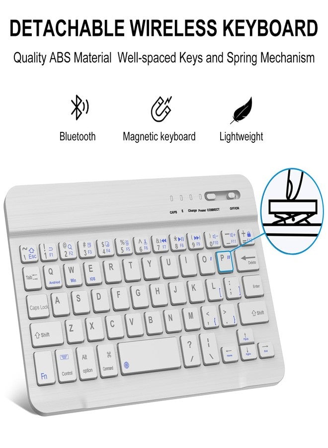 BORIYUAN iPad mini Keyboard Case, Detachable Wireless Bluetooth Keyboard Slim Folio Smart Cover for Apple iPad mini 5 2019/iPad Mini 1 2 3 4 - Purple - Image 3