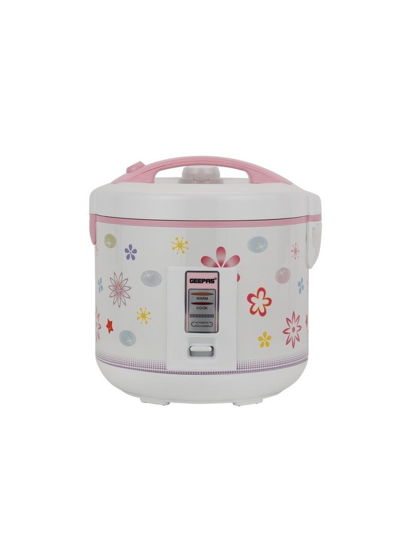 GEEPAS 3.2Liter Automatic Rice Cooker with Cook, Steam, and Keep Warm Features, Non-Stick Inner pot, Detachable Power Cord, Measuring Cups, and Spoon/Single Switch Design, Multi-Functional/Best for Making Rice, Healthy Foods, and Vegetables 3.2 L 1089 W GRC35023 White - Image 1