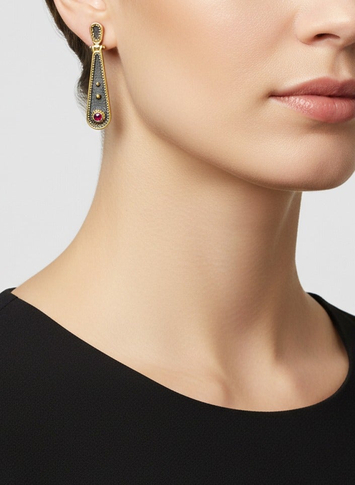 بي تي سي إيلا - حلق فضة مطلي بالذهب (SIL0520) - Image 1