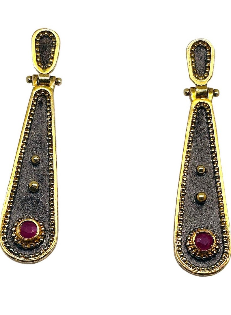 بي تي سي إيلا - حلق فضة مطلي بالذهب (SIL0520) - Image 2