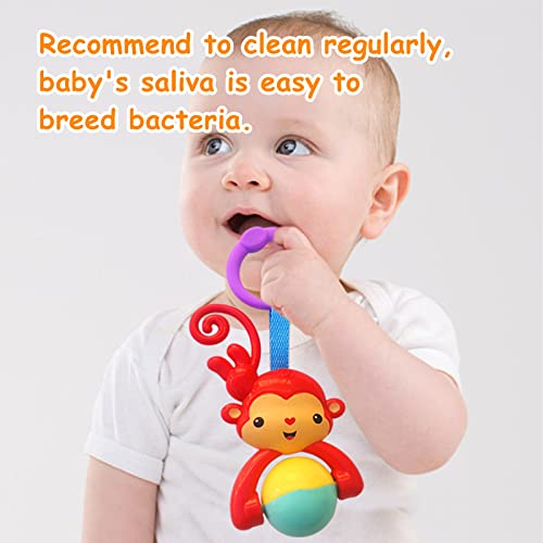 YUNLOVXEE Baby Toys, Cartoon Animal Hanging Rattle Toys, Handbells Baby Rattles, Baby Bed Crib Car Seat Travel Stroller Toys for Infant, Best Birthday Gift for Newborn, 4 Pack - Image 5