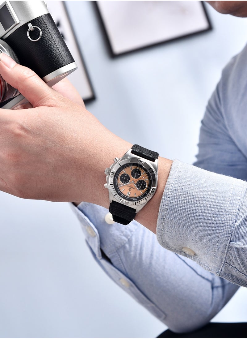 BERSIGAR - Bersigar BG-1705 Bellatrix Stainless Steel Rubber Strap Chronograph Watch - Image 1
