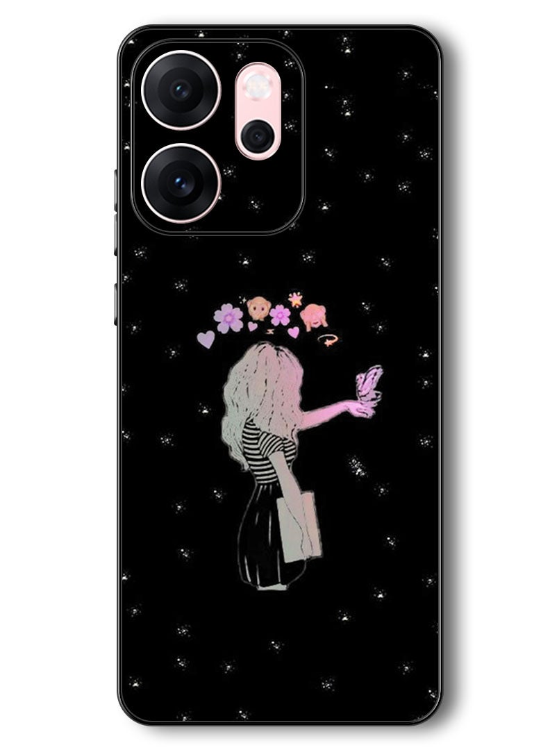 Theodor Case Compatible with Oppo Reno 14 F 6.57 Inch Protection Shockproof Bumper Cover Girl Butter - Image 1