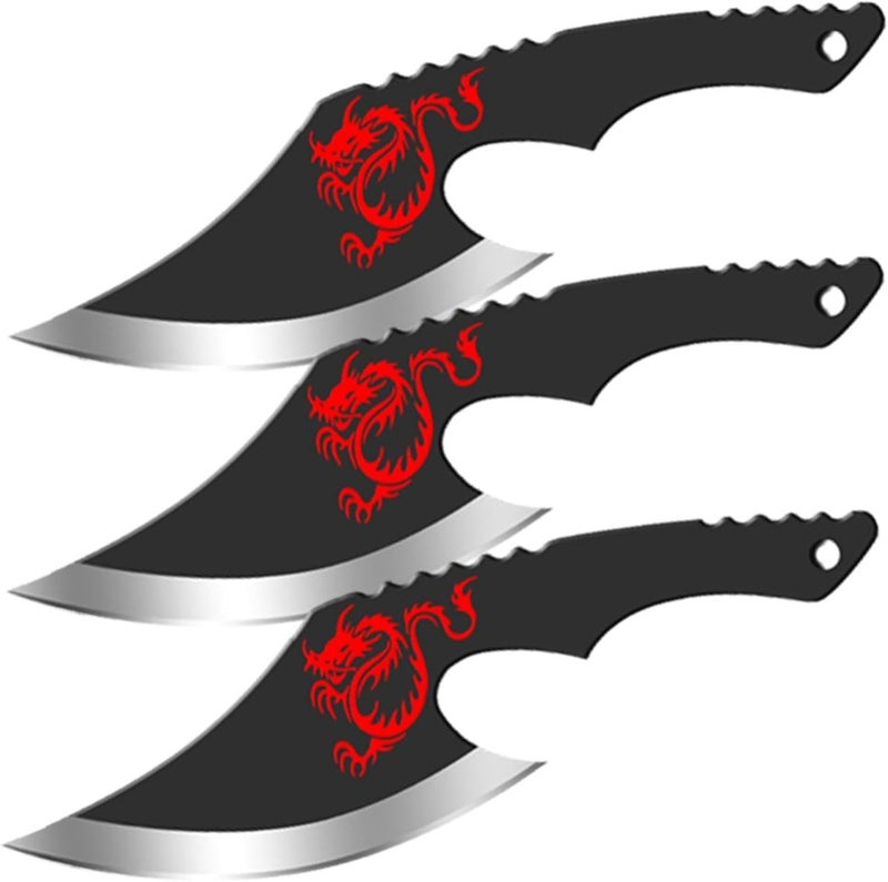 Armory Replicas ™ Tiger on the Prowl Hunting & Throwing Knife Set – Full Tang 12" Hunting Knife with 2 Balanced Throwers & Nylon Sheath - Image 1