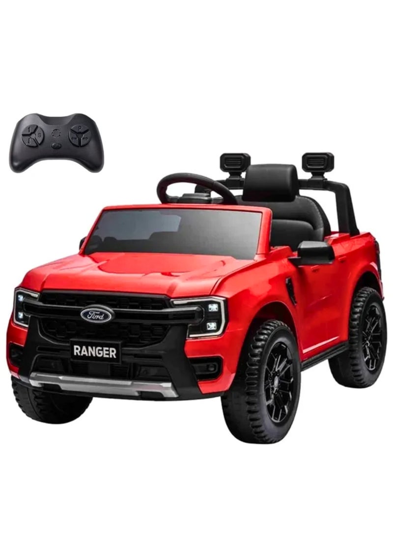 Ford Ranger Ride on Pickup 12V RC & Manual Drive – RED - Image 1