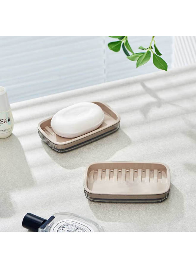 Bdo Double-layer Soap Dish Rack With Draining Function, No Drilling Required, Bathroom Storage Soap Holder, Large High-quality Soap Dish - Image 2