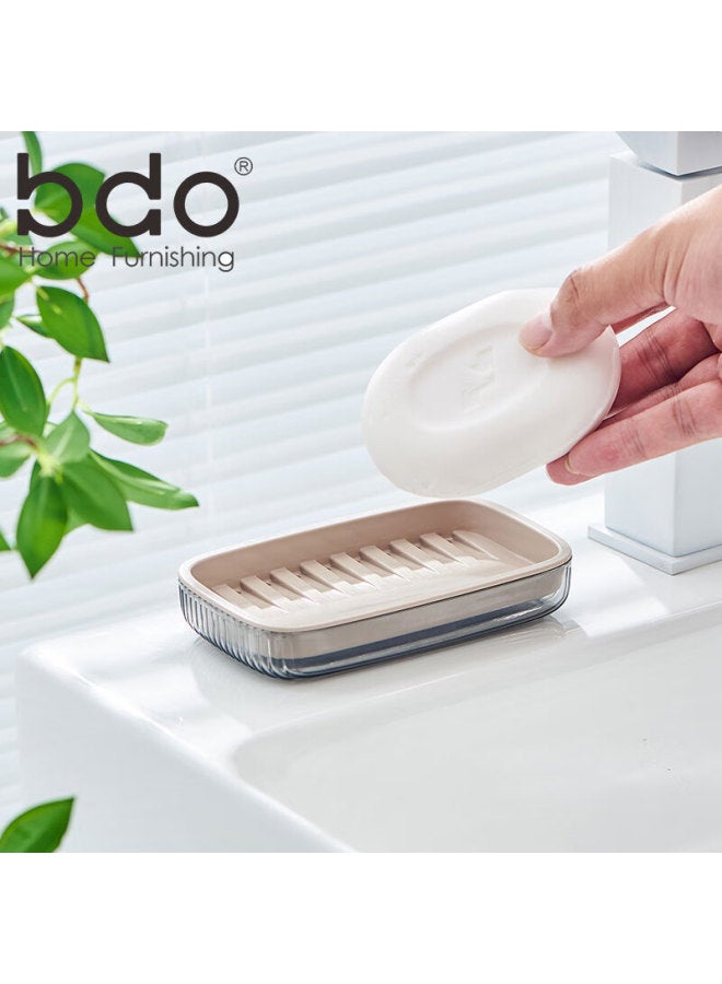 Bdo Double-layer Soap Dish Rack With Draining Function, No Drilling Required, Bathroom Storage Soap Holder, Large High-quality Soap Dish - Image 1