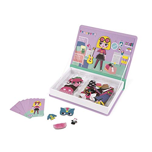 Janod MagnetiBook 55 pc Magnetic Girl's Costumes Game - Ages 3+ - J02718 - Image 5
