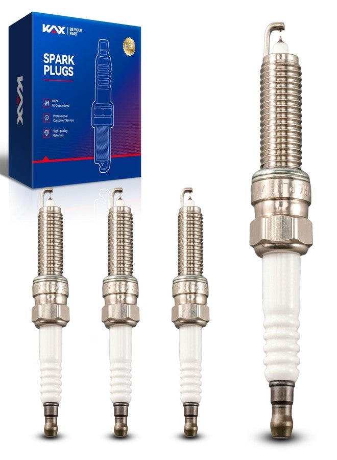 KAX 93815 SILZKR6B10E Spark Plug, Double Iridium Spark Plugs 4 Pack Fit for Soul 2012-2019,Accent 2012-2019,Rio 2012-2019,Veloster 2012-2017#SILZKR6B10E, 1884610060, 1884608060,ZXU20HCR8,IXUH20I,9060 - Image 1