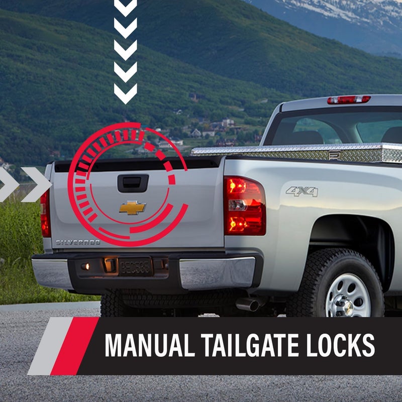 Pop & Lock PL1300 Black Manual Tailgate Lock for Chevy/GMC (New Body) - Image 2