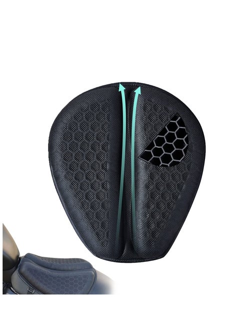 Motorcycle Seat Cushion 3D Honeycomb Motorcycle Gel Seat Cushion Petal Shape Design - Not Stuffy, Protecting Sensitive Areas, Stay Cool and Comfortable for Long Ride