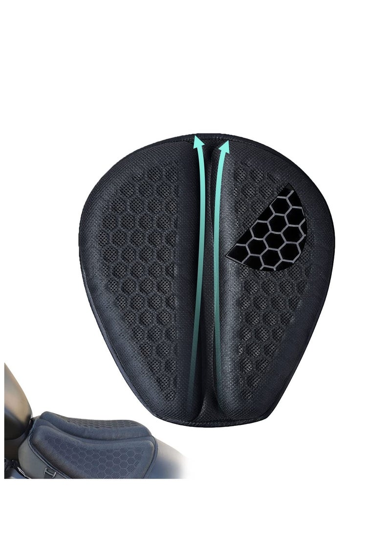 Excefore - Motorcycle Seat Cushion 3D Honeycomb Motorcycle Gel Seat Cushion Petal Shape Design - Not Stuffy, Protecting Sensitive Areas, Stay Cool and Comfortable for Long Ride - Image 1