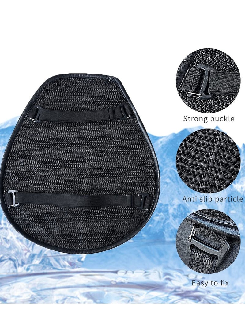 Excefore - Motorcycle Seat Cushion 3D Honeycomb Motorcycle Gel Seat Cushion Petal Shape Design - Not Stuffy, Protecting Sensitive Areas, Stay Cool and Comfortable for Long Ride - Image 1