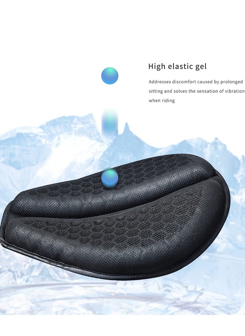 Excefore - Motorcycle Seat Cushion 3D Honeycomb Motorcycle Gel Seat Cushion Petal Shape Design - Not Stuffy, Protecting Sensitive Areas, Stay Cool and Comfortable for Long Ride - Image 1