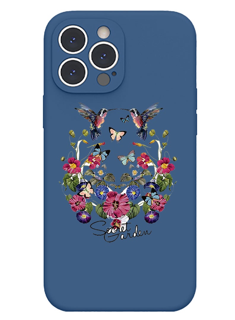 Theodor Protective Slim Fit Case Liquid Silicone Cover with Full Body Protection Anti-Scratch Shockproof Case For iPhone 14 Pro Max Blue  - Selfie queen copy - Image 1