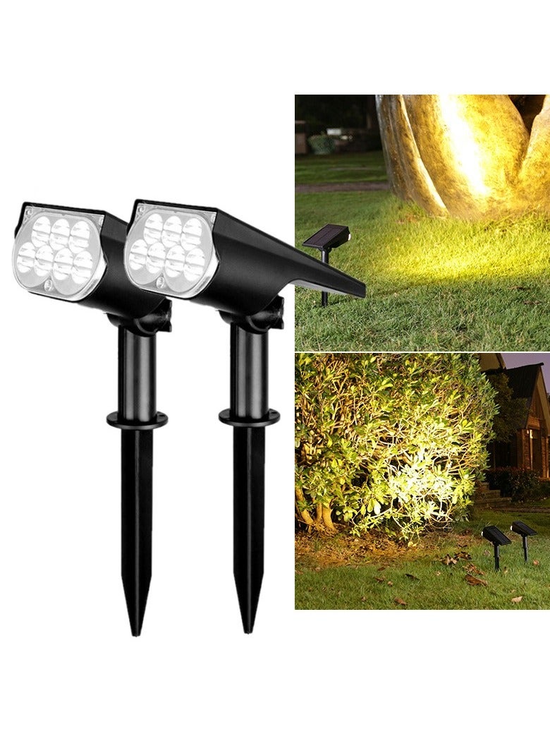 SISGL Outdoor Solar LED Lawn Lamp,Solar Spot Lights Outdoor Garden,IP65 Waterproof Solar Landscape Spotlights 2-in-1 Adjustable Solar Garden Wall Lights Cool White For Yard Pathway Pool Porch Walkway Lawn Decoration - Image 1