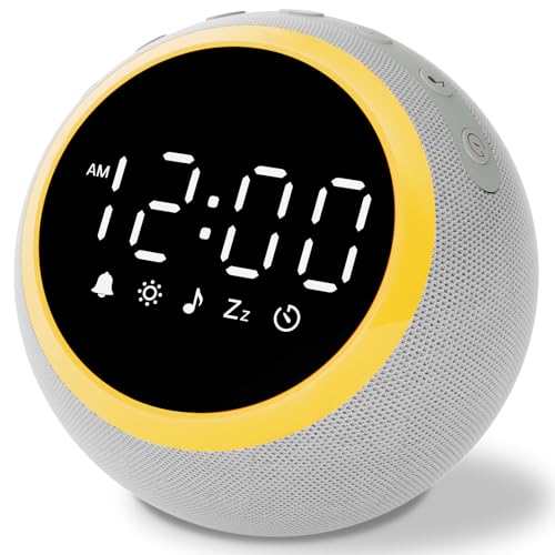 Rohent Sound Machine Alarm Clock for Sleep: Digital Alarm Clocks for Bedrooms, 25 Soothing Sounds, 7 Gentle Wake-up Sounds, 16 Adjustable Volume & Timer, Memory Function - Image 1