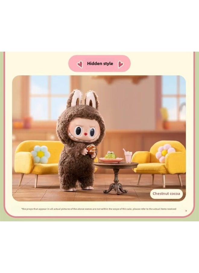 null - LABUBU LABUBU Generation Of The Motherland Version Of The Macaron Bubble Series Blind Box Vinyl Doll Plush Doll Gift-Specifications:Chestnut Cocoa-Color:Take A Photo Of Customer Service And Send It Randomly - Image 1